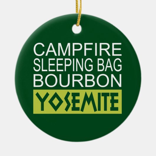 Campfire Sleeping Bag Bourbon Yosemite Keramisch Ornament (Voorkant)