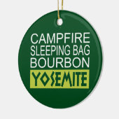 Campfire Sleeping Bag Bourbon Yosemite Keramisch Ornament (Links)