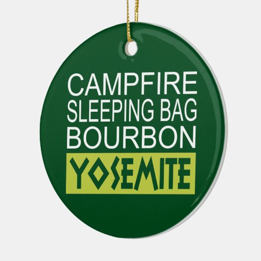 Campfire Sleeping Bag Bourbon Yosemite Keramisch Ornament (Links)