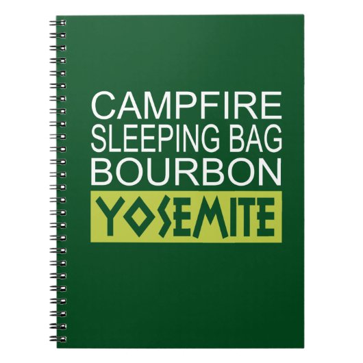 Campfire Sleeping Bag Bourbon Yosemite Notitieboek (Voorkant)