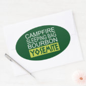 Campfire Sleeping Bag Bourbon Yosemite Ovale Sticker (Envelop)