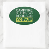 Campfire Sleeping Bag Bourbon Yosemite Ovale Sticker (Tas)