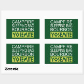 Campfire Sleeping Bag Bourbon Yosemite Rechthoekige Sticker (Vel)