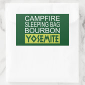 Campfire Sleeping Bag Bourbon Yosemite Rechthoekige Sticker (Tas)