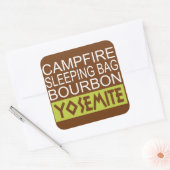 Campfire Sleeping Bag Bourbon Yosemite Vierkante Sticker (Envelop)