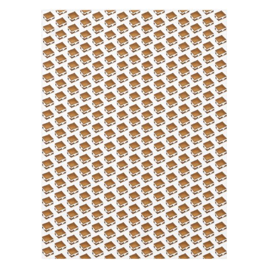 Campfire S'mores Chocolate Marshmallow Smore Tafelkleed (Voorkant)