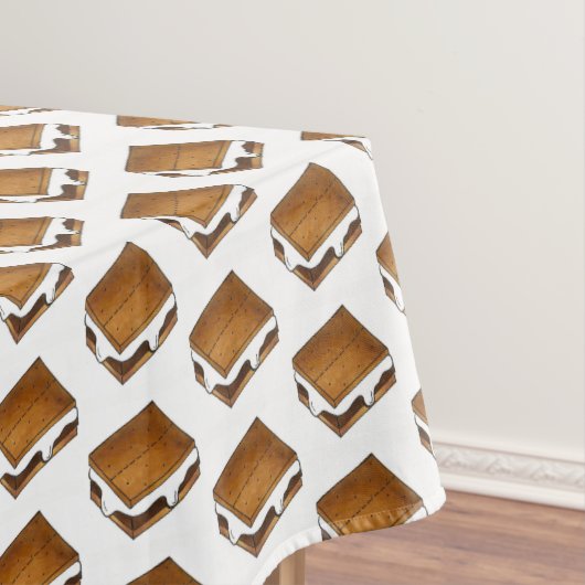 Campfire S'mores Chocolate Marshmallow Smore Tafelkleed (Voorbeeld)