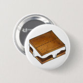 Campfire S'mores Marshmallow Camp Smores Foodie Ronde Button 5,7 Cm (Voorkant /achterkant)