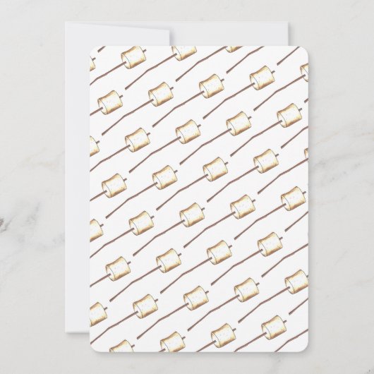 Campfire S'mores Marshmallow Smores Birthday Party Kaart (Achterkant)