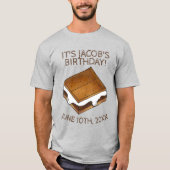 Campfire S'mores Marshmallow Smores Birthday Party T-shirt (Voorkant)
