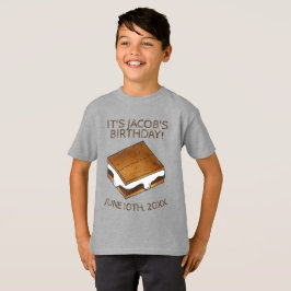 Campfire S'mores Marshmallow Smores Birthday Party T-shirt
