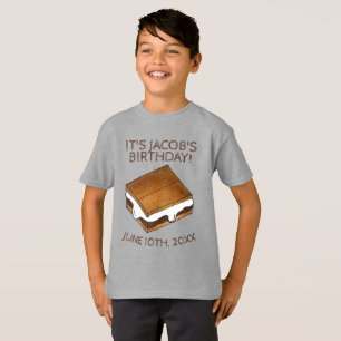 Campfire S'mores Marshmallow Smores Birthday Party T-shirt