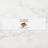 Campfire S'mores Marshmallow Smores Birthday Party Waterfles Etiket (Enkel label)