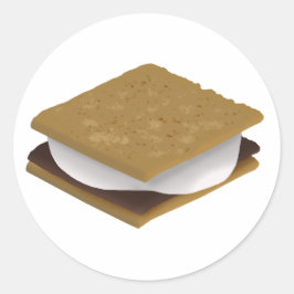 Campfire S'mores Ronde Sticker