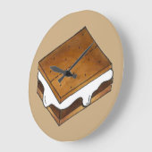 Campfire Smores Summer Camp Camping S'mores Grote Klok (Hoek)