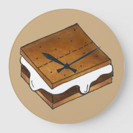 Campfire Smores Summer Camp Camping S'mores Grote Klok