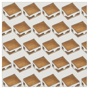 Campfire Smores Toasted Marshmallow S'mores Fabric Stof