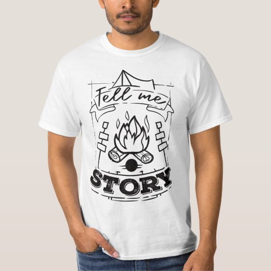 Campfire Story Teller Camping Gift T-shirt (Voorkant)