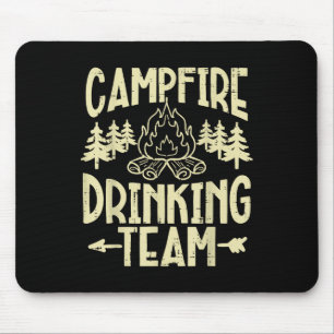Campfire Team Camping Funny Camp Camper Dad Mannen Muismat