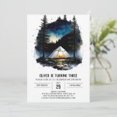 Campfire & Tent Adventure Verjaardag Kaart (Staand voorkant)