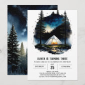 Campfire & Tent Adventure Verjaardag Kaart (Voorkant / Achterkant)