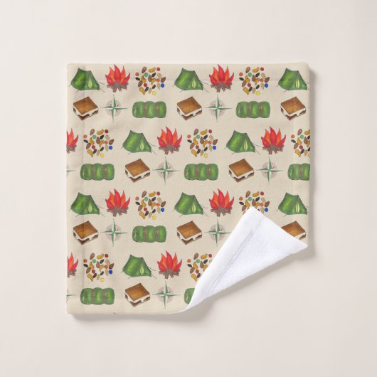 Campfire Tent Compass Slaap Bag Summer Camp Bad Handdoek (Wasdoekje)