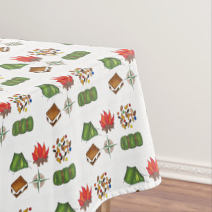 Campfire Tent Compass Slaap Bag Summer Camp Tafelkleed