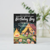 Campfire Verjaardagsfeestje Verzameling Uitnodigen Briefkaart (Staand voorkant)