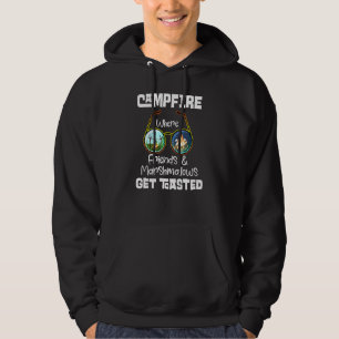 Campfire where Friends Marshmallow Get Toasted Cam Hoodie