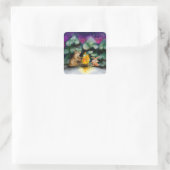 Campfire Winter Bosdieren Stickers (Tas)