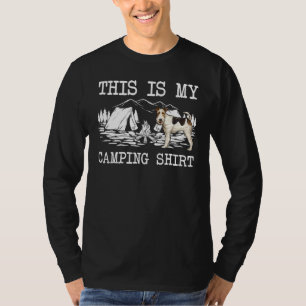 Campfire Wire Fox Terrier Dog Dit is mijn kamp T-shirt