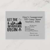 Campground Adventures Visitekaartje (Voorkant)