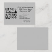 Campground Adventures Visitekaartje (Voorkant / Achterkant)