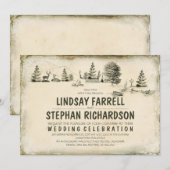 Campground Illustration Camping Uitnodiging voor e (Voorkant / Achterkant)