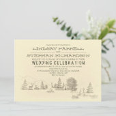 Campground Illustration Camping Uitnodiging voor e (Staand voorkant)