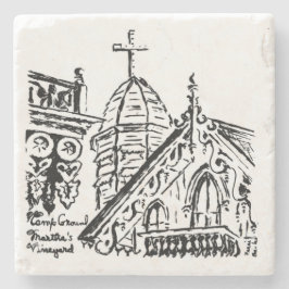 Campground Motief van Babbie - Martha's Vineyard Stenen Onderzetter