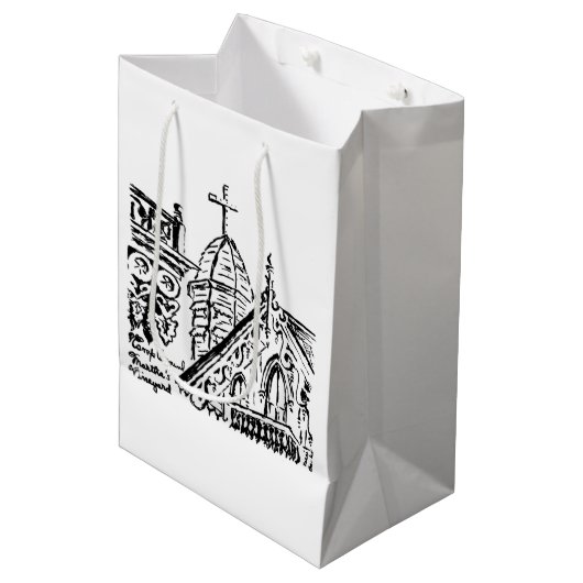 Campground Motif by Babbie - Martha's Vineyard Medium Cadeauzakje (Voorkant Gekanteld)