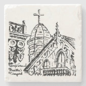 Campground Motif by Babbie - Martha's Vineyard Stenen Onderzetter (Voorkant)