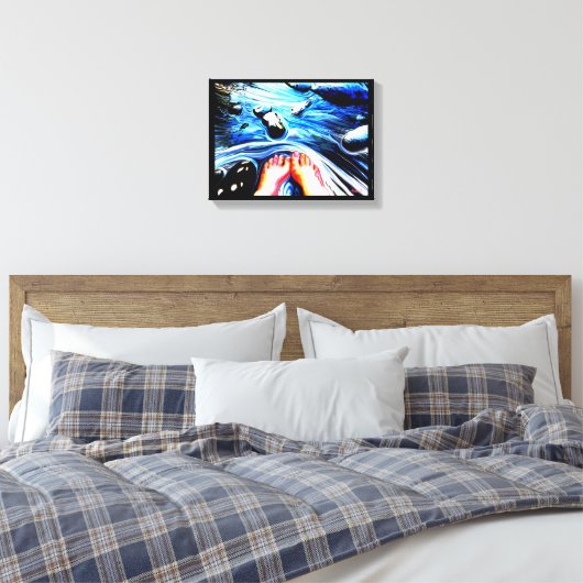 Campground no.1, Red Mountain Canvas Afdruk (Insitu (Slaapkamer))