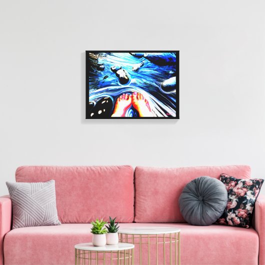 Campground no.1, Red Mountain Canvas Afdruk (Insitu (Woonkamer))