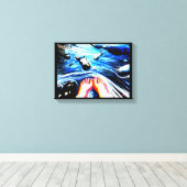 Campground no.1, Red Mountain Canvas Afdruk (Insitu (Houten vloer))