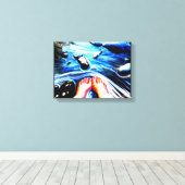 Campground no.1, Red Mountain Canvas Afdruk (Insitu (Houten vloer))