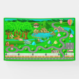 Campground Roads for Cars 3x5 Banner