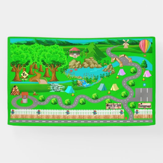 Campground Roads for Cars 3x5 Banner (Horizontaal)