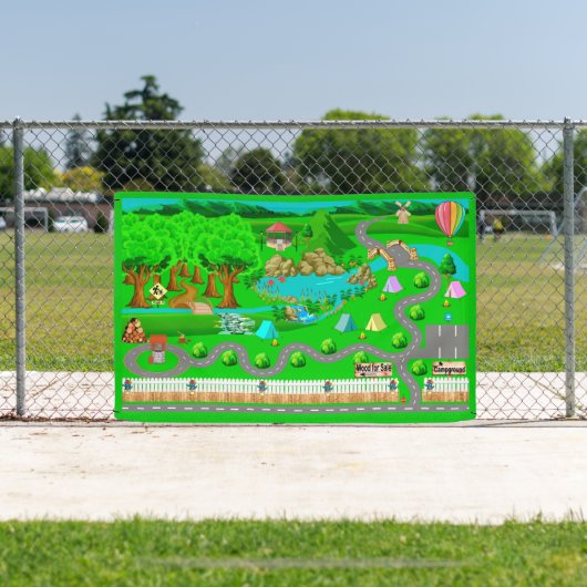 Campground Wegen voor Auto's 2 1/2' x 4' Spandoek (Insitu)