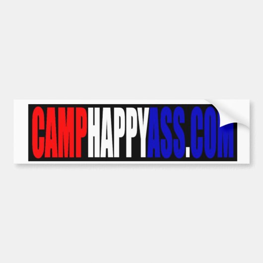 CAMPHAPPYASS.COM-Bumpersticker Bumpersticker (Voorkant)