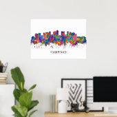 Campinas Brazilië Skyline Poster (Thuiskantoor)