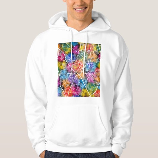 Campinas Brazilië Stadkaart Hoodie (Voorkant)