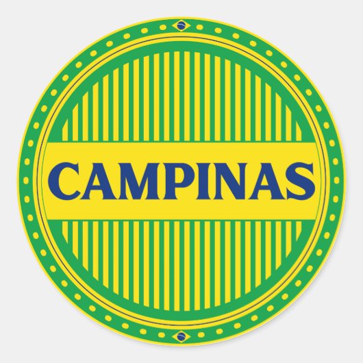 Campinas City Pride – Braziliaanse identiteit Ronde Sticker (Voorkant)