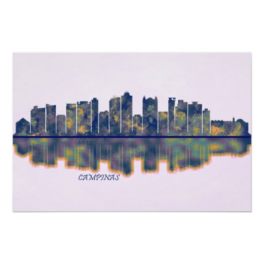 Campinas Silhouet Perfect Poster (Voorkant)